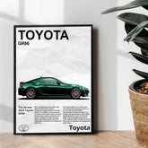 Toyota Gr86 artwork poster - wall art